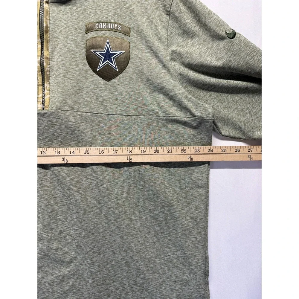 Dallas Cowboys Sweatshirt Men XL Olive Green Nike Football NFL Salute to Service